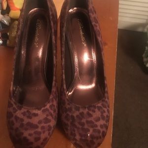 Leopard print high heels
